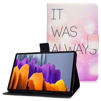 Til Samsung Galaxy Tab S7 T870/Galaxy Tab S8 X700 X706 Anti-drop Mønster Print Læder Tablet Etui Beskyttende Cover