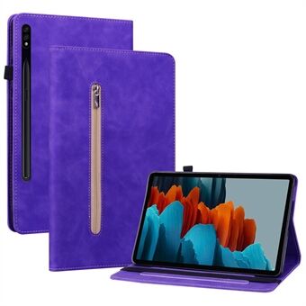 For Samsung Galaxy Tab S7/S8 Anti-drop Solid Color Tablet Case with Zipper Pocket PU Leather Tablet Protective Cover Wallet Stand

Til Samsung Galaxy Tab S7 / S8 Anti-drop Solid Color Tablet-etui med lynlåslomme PU-læder Tablet-beskyttende cover Pengepung