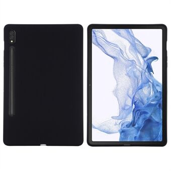 Til Samsung Galaxy Tab S8/S7 Solid Color Tablet-etui med mikrofiber-foring Flydende silikone-antifaldsbeskyttelsesomslag