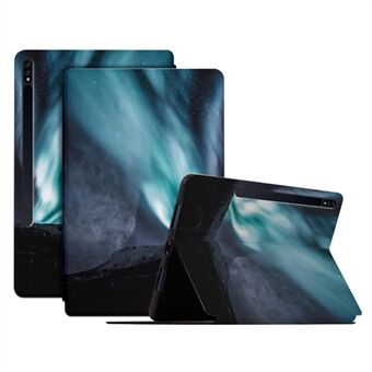 Til Samsung Galaxy Tab S7 / S8 PU Læder Flip-etui med Standmønsterprint Anti-Drop Tablet Cover