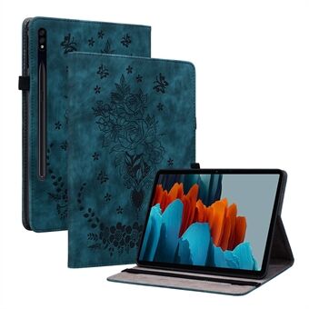 Tablet Læder Etui til Samsung Galaxy Tab S7 / S8, Kortholdere Stå Imprintet Tablet Cover