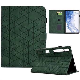 Til Samsung Galaxy Tab S8 X700 X706 / Tab S7 T870 T875 Etui Mønstret Præget Kunstlæder Tablet Cover.