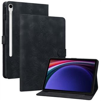 Til Samsung Galaxy Tab S9 / Tab S7 / Tab S8 Etui PU-Læder+TPU Liljeblomst Tabletstander Skal