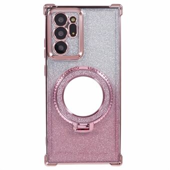 Til Samsung Galaxy Note20 Ultra / Note20 Ultra 5G-etui TPU Glitter Telefoncover Kickstand Spejl