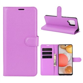 Litchi Texture Wallet Stand Læder Shell Beskyttende Cover til Samsung Galaxy A42 5G