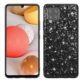 Glitrende pulverdesign galvanisering TPU-ramme + pc hybrid bag shell taske til Samsung Galaxy A42 5G