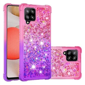 Color Gradient Glitter Quicksand TPU telefoncover til Samsung Galaxy A42 5G