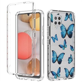 Til Samsung Galaxy A42 5G PC-ramme + TPU-cover 2-i-1 telefonbeskytter Klart mønster Udskrivning Anti-drop Anti-ridse cover