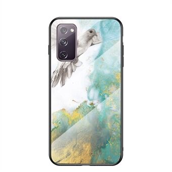 Marble Grain Pattern Tempered Glass PC + TPU Combo Case til Samsung Galaxy S20 FE 5G/Fan Edition 5G/S20 FE/Fan Edition/S20 Lite/S20 FE 2022