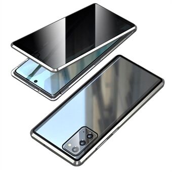 Anti-peep magnetisk installation metalramme + hærdet glas Hybrid-etui til Samsung Galaxy S20 FE/Fan Edition/S20 FE 5G/Fan Edition 5G/S20 Lite/S20 FE 2022