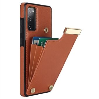 Til Samsung Galaxy S20 FE 5G / S20 FE / S20 FE 2022 / S20 Lite Mobiltelefon Cover TPU+PU Læder Kortholder