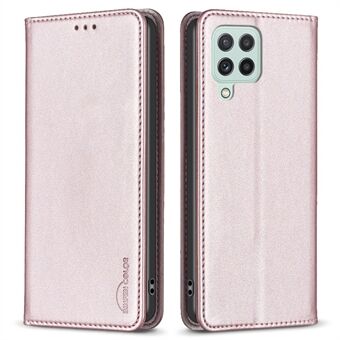 BINFEN COLOR BF18 Læder Taske til Samsung Galaxy A12 Kortholder Fuld beskyttelse Telefon Stand Cover