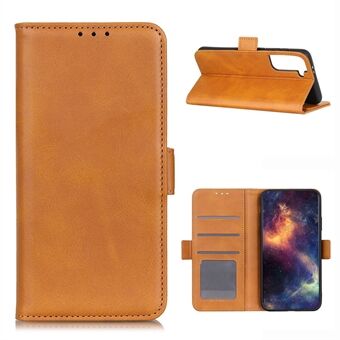 Side Absorption Beskyttende Læder Taske Shell med Wallet Stand til Samsung Galaxy S21 5G