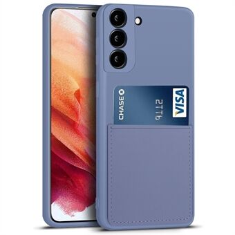 Fleksibelt stødsikkert flydende silikone-telefoncover Kortslot Design Telefoncover til Samsung Galaxy S21 5G