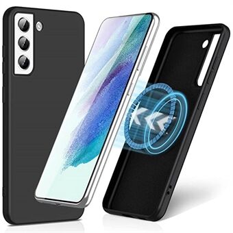 Liquid Series til Samsung Galaxy S21 4G / 5G Kompatibel med MagSafe Wireless Charging Magnetic Case Flydende Silikone Blød TPU Beskyttende stødsikker telefoncover