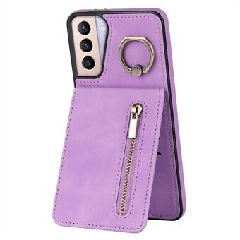 Til Samsung Galaxy S21 4G / 5G RFID-blokerende mobiltelefon-etui med kortpladser PU+TPU-cover