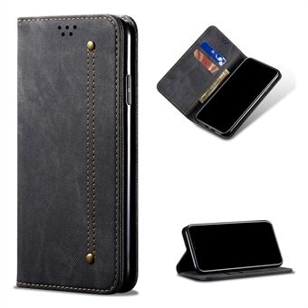 Jeans Cloth Texture Læder Taske til Samsung Galaxy S21 Ultra 5G Wallet Stand Telefon Cover