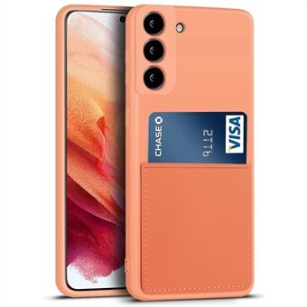 Blødt telefonbagcover Flydende silikone Anti-ridse Anti-drop kortplads Telefonbeskyttelsesskal til Samsung Galaxy S21+ 5G