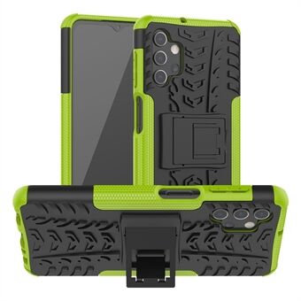 Sammenfoldelig støtteben til Samsung Galaxy A32 5G Cool Tire PC + TPU Hybrid Shell Cover