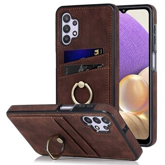 Til Samsung Galaxy A32 5G / M32 5G Anti-drop Kortholder Telefon Etui Kortholder PU Læder Coated TPU Bagcover