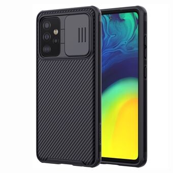 NILLKIN CamShield Pro Hårdfør Stødsikker PC Panel + TPU Ramme Faldresistent Cover Skal med Kameradæksel til Samsung Galaxy A52 4G/5G / A52s 5G - Sort