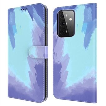 Tegnebog Stand Design Akvarel Mønster Læder Telefon Cover Case til Samsung Galaxy A52 4G/5G / A52s 5G