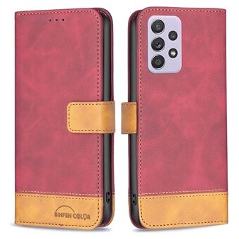 BINFEN COLOR BF Lædertaske Series-7 til Samsung Galaxy A52 4G/A52 5G/A52s 5G, Style 11 Stand Wallet Design Anti-Fall Folio Flip PU læderetui med blød TPU indvendig etui