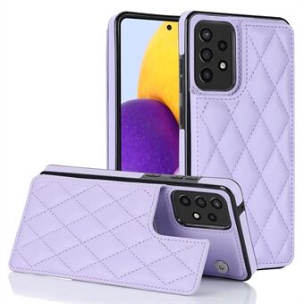 Til Samsung Galaxy A52 4G / 5G / A52s 5G RFID-blokerende telefontaske Kortholder Læder+TPU-støttecover