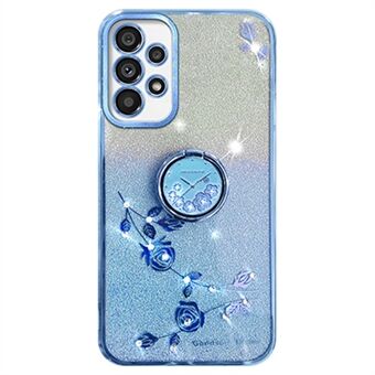 KADEM til Samsung Galaxy A52 4G / A52 5G / A52s 5G TPU-etui med glitter og støtteben til telefonen.