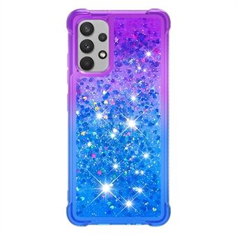 Glitter Moving Quicksand Shockproof Unique Gradient Color Phone Case til Samsung Galaxy A32 4G (EU-version)