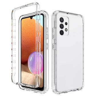 Klar slank beskyttende aftagelig 2-i-1 cover designet gennemsigtigt anti-ridse PC+TPU telefonetui til Samsung Galaxy A32 4G