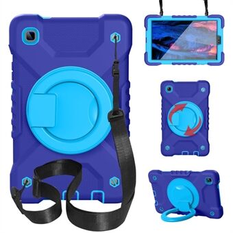 360 graders rotation Kickstand PC + Silikone Tablet Case Cover med skulderrem til Samsung Galaxy Tab A7 Lite 8,7"