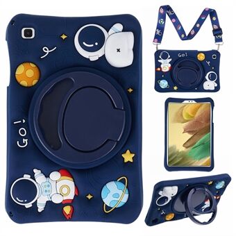 Til Samsung Galaxy Tab A7 Lite 8,7-tommer T220 Etui Astronaut Tablet Kickstand Cover med Snor