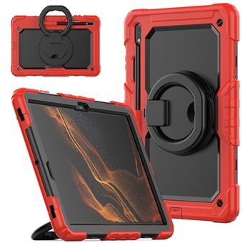 Til Samsung Galaxy Tab S8+ / Tab S7 Plus T970 / T975 (2020) / Tab S7 FE (2021) Anti-Drop Tablet Case Hard PC + Silikone Case med skulderrem / Kickstand