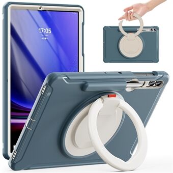 Til Samsung Galaxy Tab S7+ T970 / Tab S7 FE T730 / Tab S8+ X800 / Tab S9+ X810-etuiet PC+TPU Drejelig holder til tablet med penholder