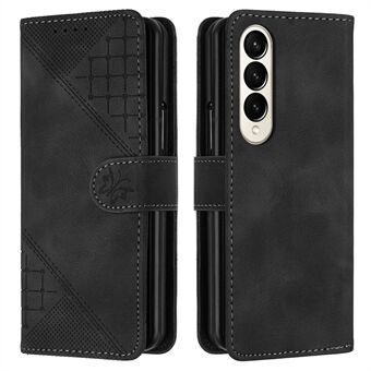 YX0080 For Samsung Galaxy Z Fold3 5G Etui Sommerfugl Prægning Læder Pung Telefon Cover