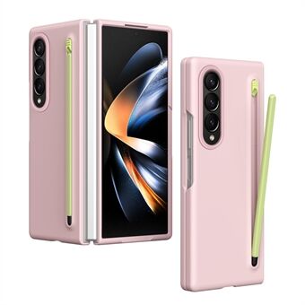 Til Samsung Galaxy Z Fold3 5G Etui Hårdt PC Telefon Cover med Hærdet Glasfilm og Stylus