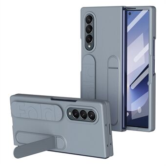 Til Samsung Galaxy Z Fold3 5G Etui med Hærdet Glas Film Kickstand Armbånd PC+Silikone Telefon Cover