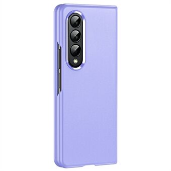 Til Samsung Galaxy Z Fold3 5G Drop-resistent PU-læderbelagt pc-etui Galvanisering metallinseramme Foldetelefoncover