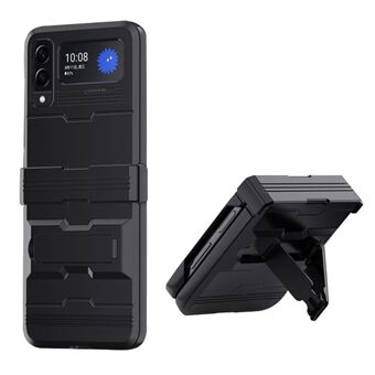 Til Samsung Galaxy Z Flip3 5G Kickstand Funktion Hængslet Design Telefon Case Hard PC Anti-drop gummibeskyttet beskytter