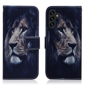 PU lædermønster Stand Pung Telefon Cover Shell til Samsung Galaxy A13 5G / A04s 4G (164,7 x 76,7 x 9,1 mm)