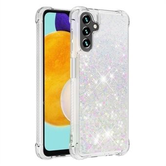 Quicksand Flydende Moving Glitter Fleksibel TPU stødsikker sødt telefoncover til Samsung Galaxy A13 5G / A04s 4G (164,7 x 76,7 x 9,1 mm)