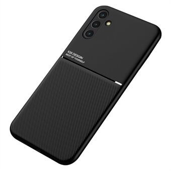 Til Samsung Galaxy A13 5G magnetisk holder i metalplade telefoncover med præget PU-læder + TPU-cover