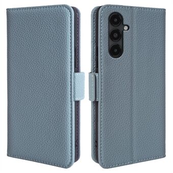 Til Samsung Galaxy A13 5G Litchi Texture Telefon Pung Cover Stand Case Ægte ko læder Shell