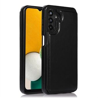 Til Samsung Galaxy A13 5G Dual Magnetic Buttons Card Slots Kickstand Cover Lædercoated TPU telefoncover