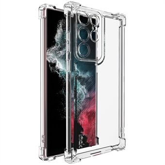 IMAK UX-4 Serie til Samsung Galaxy S22 Ultra 5G Etui Lige Ramme Stødsikker i Fire Hjørner Klar TPU Cover