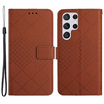 HT06 til Samsung Galaxy S22 Ultra 5G etui PU læder Anti-ridse telefoncover