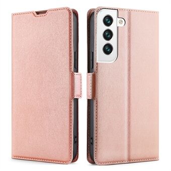 360 graders beskyttelse Magnetisk sidelukning Ultratyndt læder telefonkortslot Stand Cover Cover til Samsung Galaxy S22 5G