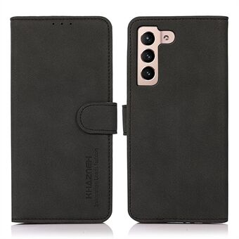 KHAZNEH Pungdesign Bogstil Flip Delikat Tekstureret Læder Telefon Cover Stand Etui til Samsung Galaxy S22 5G