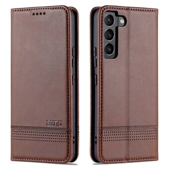 AZNS PU læder + TPU magnetisk autoabsorberet fuld beskyttelsescover Stand Wallet Phone Case til Samsung Galaxy S22 5G